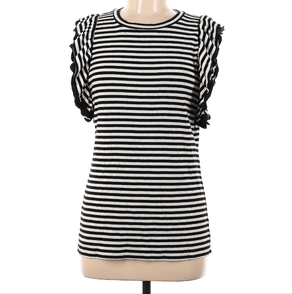 Crown & Ivy Monochrome Striped Top